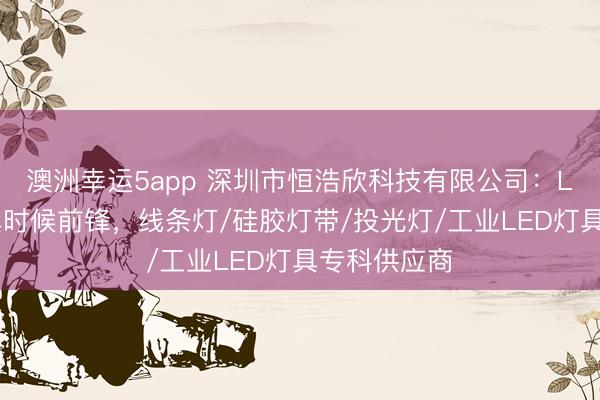 澳洲幸运5app 深圳市恒浩欣科技有限公司:LED户外灯具时候前锋,线条灯/硅胶灯带/投光灯/工业LED灯具专科供应商