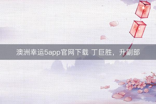澳洲幸运5app官网下载 丁巨胜,升副部