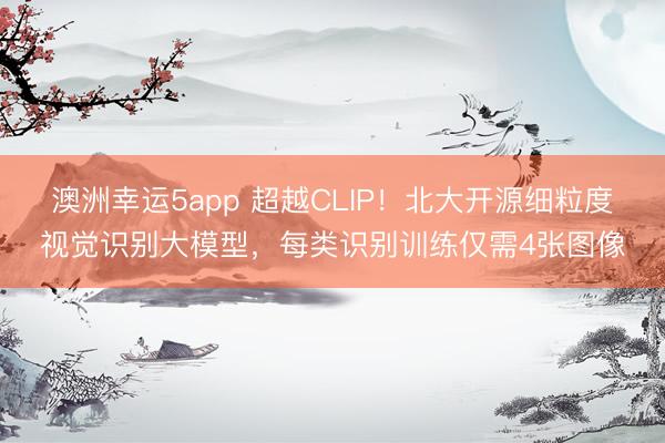 澳洲幸运5app 超越CLIP！北大开源细粒度视觉识别大模型，每类识别训练仅需4张图像